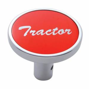 UNITED PACIFIC - 23314 - PERILLA DE VÁLVULA DE AIRE LARGA PARA TRACTOR - PEGATINA DE ALUMINIO ROJA