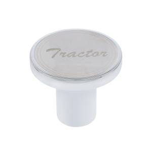 UNITED PACIFIC - 23364 - POMO DE VÁLVULA DE AIRE DE ALUMINIO CON PLACA DE TRACTOR DE INOXIDABLE - CROMADO
