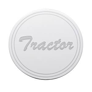UNITED PACIFIC - 23364-1 - PLACA DE PERILLA DE VÁLVULA DE AIRE INOXIDABLE PARA TRACTOR SOLAMENTE - ESCRITURA CURSIVA