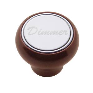 UNITED PACIFIC - 23384 - POMO DEL TABLERO DE LUJO DE MADERA DIMMER - PLACA INOXIDABLE