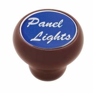 UNITED PACIFIC - 23543 - PANEL DE LUCES PERILLA DEL TABLERO DE LUJO DE MADERA - ETIQUETA AZUL BRILLANTE