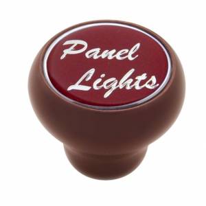 UNITED PACIFIC - 23546 - PANEL DE LUCES PERILLA DEL TABLERO DE LUJO DE MADERA - ETIQUETA ROJA BRILLANTE