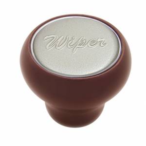 UNITED PACIFIC - 23559 - POMO DEL TABLERO DELUXE DE MADERA DEL LIMPIAPARABRISAS - PEGATINA PLATA BRILLANTE