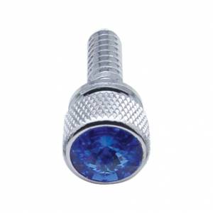 UNITED PACIFIC - 23802B - TORNILLO DE TABLERO DE CABEZA MOLETADA DE 1/4"-20 PARA PETERBILT - CRISTAL AZUL (A GRANEL)