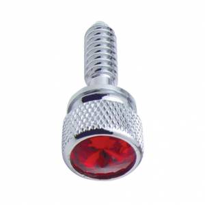 UNITED PACIFIC - 23806B - TORNILLO DE TABLERO DE CABEZA MOLETADA DE 1/4"-20 PARA PETERBILT - CRISTAL ROJO (A GRANEL)