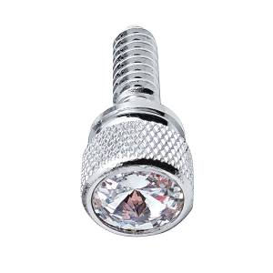 UNITED PACIFIC - 23807 - TORNILLO DE CABEZA MOLETADA DE 1/4"-20 PARA PETERBILT - CRISTAL TRANSPARENTE (PAQUETE DE 14)