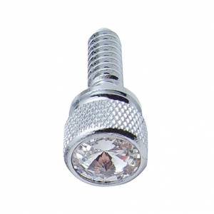 UNITED PACIFIC - 23807B - TORNILLO DE TABLERO DE CABEZA MOLETADA DE 1/4"-20 PARA PETERBILT - CRISTAL TRANSPARENTE (A GRANEL)