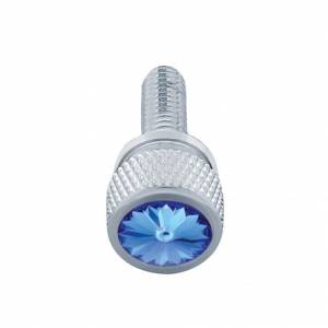 UNITED PACIFIC - 23809 - TORNILLO DE TABLERO CORTO DE 3/4" M6-1.0 PARA KENWORTH - CRISTAL AZUL (PAQUETE DE 12)