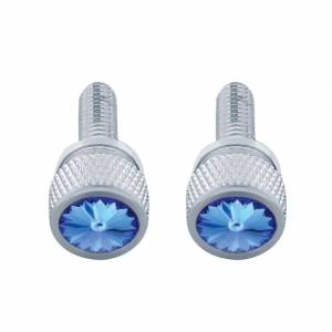 UNITED PACIFIC - 23809P - TORNILLO DE TABLERO M6 CORTO DE 3/4" CON CRISTAL PARA KENWORTH - CRISTAL AZUL (PACK DE 2)