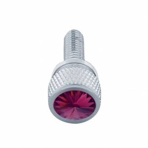 UNITED PACIFIC - 23811 - TORNILLO DE TABLERO CORTO M6-1.0 DE 3/4" PARA KENWORTH - CRISTAL MORADO (PAQUETE DE 12)