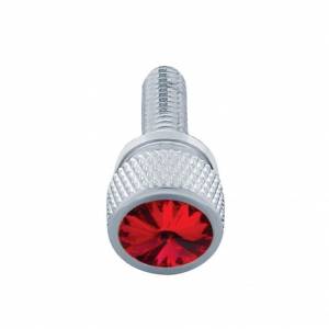 UNITED PACIFIC - 23812 - TORNILLO DE TABLERO CORTO DE 3/4" M6-1.0 PARA KENWORTH - CRISTAL ROJO (PAQUETE DE 12)