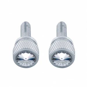 UNITED PACIFIC - 23813P - TORNILLO DE TABLERO M6 CORTO DE 3/4" CON CRISTAL PARA KENWORTH - CRISTAL TRANSPARENTE (PAQUETE DE 2)