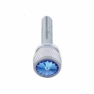 UNITED PACIFIC - 23816B - TORNILLO DE TABLERO M6 DE 1-3/16" DE LARGO CON CRISTAL PARA KENWORTH - CRISTAL AZUL (A GRANEL)