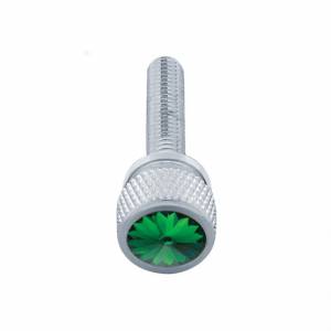 UNITED PACIFIC - 23817 - TORNILLO DE TABLERO M6-1.0 DE 1-3/16" DE LARGO CON CRISTAL PARA KENWORTH - CRISTAL VERDE (PAQUETE DE 12)
