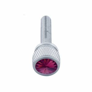 UNITED PACIFIC - 23818 - TORNILLO DE TABLERO M6-1.0 DE 1-3/16" DE LARGO CON CRISTAL PARA KENWORTH - CRISTAL PÚRPURA (PAQUETE DE 12)