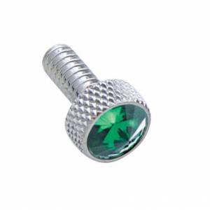 UNITED PACIFIC - 23834 - TORNILLO DASH PEQUEÑO CON CRISTAL VERDE PARA PETERBILT (PACK DE 2)