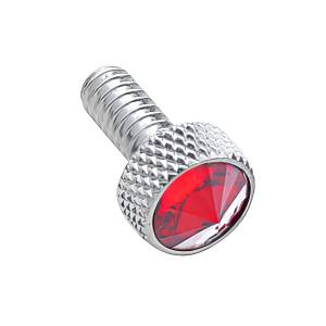 UNITED PACIFIC - 23836 - TORNILLO DASH PEQUEÑO CON CRISTAL ROJO PARA PETERBILT (PACK DE 2)