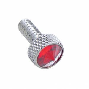 UNITED PACIFIC - 23836B - TORNILLO DE SALPICADERO PEQUEÑO CON CRISTAL ROJO PARA PETERBILT (A GRANEL)