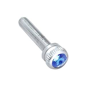 UNITED PACIFIC - 23866 - TORNILLO TABLERO M5-0.8 CON CRISTAL DE COLOR PARA KENWORTH - CRISTAL AZUL (PACK DE 6)