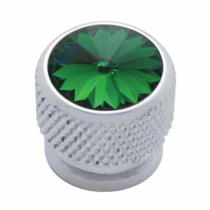 UNITED PACIFIC - 23910 - CABEZA DE TORNILLO CROMADA CON CRISTAL VERDE (TARJETA DE 4)