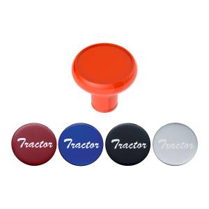 UNITED PACIFIC - 23928 - PERILLA DE VÁLVULA DE AIRE DE ALUMINIO DE LUJO CON ADORNO DE TRACTOR BRILLANTE MULTICOLOR - NARANJA CADMIO