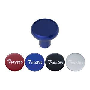 UNITED PACIFIC - 23929 - PERILLA DE VÁLVULA DE AIRE DE ALUMINIO DE LUJO CON PEGATINA DE TRACTOR BRILLANTE MULTICOLOR - AZUL ÍNDIGO