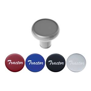 UNITED PACIFIC - 23932 - PERILLA DE VÁLVULA DE AIRE DE ALUMINIO DE LUJO CON PEGATINA DE TRACTOR BRILLANTE MULTICOLOR - PLATA LÍQUIDA