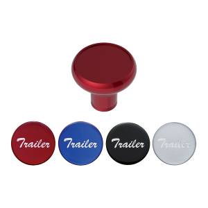 UNITED PACIFIC - 23938 - PERILLA DE VÁLVULA DE AIRE DE ALUMINIO DE LUJO CON PEGATINA DE REMOLQUE BRILLANTE MULTICOLOR - ROJO CANDY