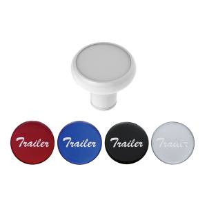 UNITED PACIFIC - 23940 - PERILLA DE VÁLVULA DE AIRE DE ALUMINIO DE LUJO CON PEGATINA DE REMOLQUE BRILLANTE MULTICOLOR - BLANCO PERLA