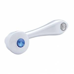 UNITED PACIFIC - 24016 - MANIVELA DE VENTANA CROMADA FUNDIDA A PRESIÓN CON ADAPTADOR DE 16 ESTRIAS DE 7/16” DE DIÁMETRO EXTERIOR - CRISTAL AZUL