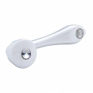 UNITED PACIFIC - 24017 - MANIVELA DE VENTANA CROMADA FUNDIDA A PRESIÓN CON ADAPTADOR DE 16 ESTRIAS DE 7/16” DE DIÁMETRO EXTERIOR - CRISTAL TRANSPARENTE