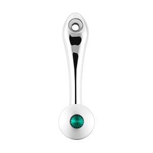 UNITED PACIFIC - 24018 - MANIVELA DE VENTANA CROMADA FUNDIDA A PRESIÓN CON ADAPTADOR DE 16 ESTRIAS DE 7/16” DE DIÁMETRO EXTERIOR - CRISTAL VERDE