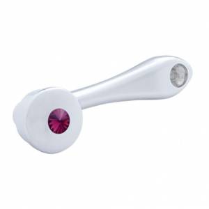 UNITED PACIFIC - 24019 - MANIVELA DE VENTANA CROMADA FUNDIDA A PRESIÓN CON ADAPTADOR DE 16 ESTRIAS DE 7/16” DE DIÁMETRO EXTERIOR - CRISTAL PÚRPURA