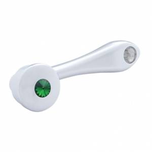 UNITED PACIFIC - 24025 - MANIVELA DE VENTANA CROMADA DE FUNDICIÓN A PRESIÓN CON ADAPTADOR CUADRADO 3/8” - CRISTAL VERDE