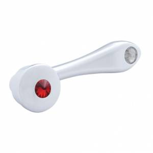 UNITED PACIFIC - 24027 - MANIVELA DE VENTANA CROMADA DE FUNDICIÓN A PRESIÓN CON ADAPTADOR CUADRADO 3/8” - CRISTAL ROJO