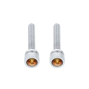UNITED PACIFIC - 24051 - TORNILLO DE SALPICADERO LARGO CROMADO CON CRISTAL DE COBRE PARA FREIGHTLINER (PACK DE 2)