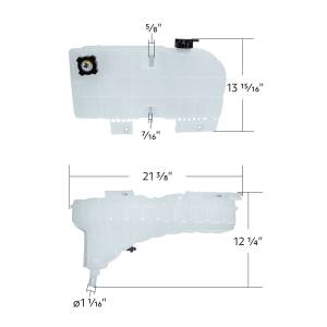 UNITED PACIFIC - 26007 - DEPÓSITO DE REFRIGERANTE PRESURIZADO Y SENSOR DE NIVEL DE REFRIGERANTE PARA PETERBILT 389 Y KENWORTH W900 2008-2022