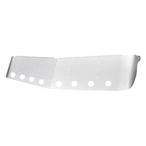 UNITED PACIFIC - 28014 - VISERA CURVA DE ACERO INOXIDABLE DE 13-1/2" CON OCHO CORTES DE LUZ DE 2" PARA KENWORTH W900 1995-2006