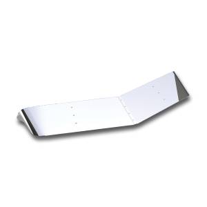 UNITED PACIFIC - 29128 - PARASOL DE ESTILO EXTENDIDO DE INOXIDABLE DE 12" PARA PETERBILT 379/388/389/367 DE 2005+ CON CABINA ESTÁNDAR DE TECHO BAJO