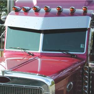 UNITED PACIFIC - UNITED PACIFIC - 29130 - ACERO INOXIDABLE 3 PIEZAS. EMBELLECEDOR DE PARABRISAS PARA 1987+ PETERBILT 379/386/388/389 - Image 2