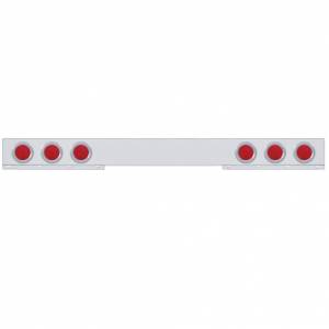 UNITED PACIFIC - 30274 - BARRA DE LUCES TRASERAS CROMADA DE 1 PIEZA CON SEIS LUCES Y BISELES DE 4"