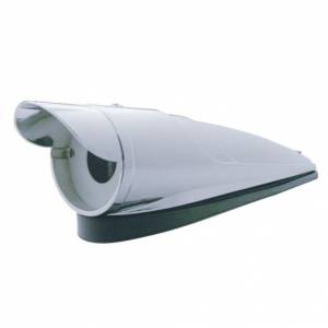 UNITED PACIFIC - 30605B - CARCASA DE LUZ DE CABINA LED CROMADA CON VISERA PARA LUZ ESTILO GRAKON 1000 (A GRANEL)