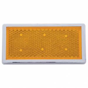 UNITED PACIFIC - 30703 - REFLECTOR RECTANGULAR DE MONTAJE RÁPIDO CON BISEL CROMADO - ÁMBAR