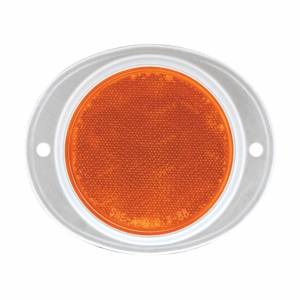 UNITED PACIFIC - 30709 - REFLECTOR REDONDO DE 3-3/16" CON BASE DE MONTAJE DE ALUMINIO - ÁMBAR