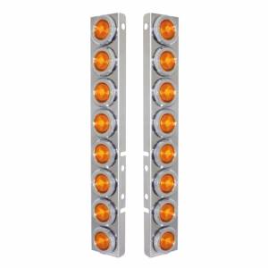 UNITED PACIFIC - 30776 - SOPORTE PARA FILTRO DE AIRE FRONTAL DE INOXIDABLE CON LUCES PLANAS DE 16X 2" Y BISELES PARA PETERBILT