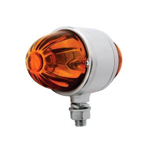 UNITED PACIFIC - 30939 - CARCASA CROMADA DE DOBLE CARA CON 2 LENTES DE CRISTAL SANDÍA - ÁMBAR