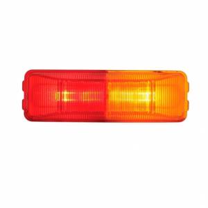 UNITED PACIFIC - UNITED PACIFIC - 31050ARK-B - LUZ INCANDESCENTE RECTANGULAR PARA MONTAJE EN GUARDABARROS (LIQUIDACIÓN/MARCADOR) CON SOPORTE NEGRO - LENTE ÁMBAR Y ROJA (A GRANEL) - Image 2