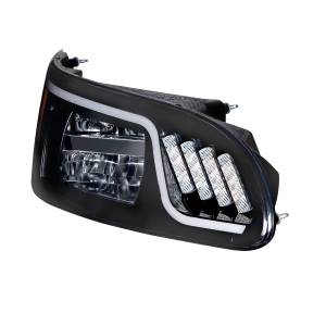 UNITED PACIFIC - UNITED PACIFIC - 31074 - FARO LED NEGRO CON LED DE GIRO, POSICIÓN Y DRL PARA PETERBILT 386 (2005-2015) Y 387 (1999-2010) - PASAJERO - Image 6