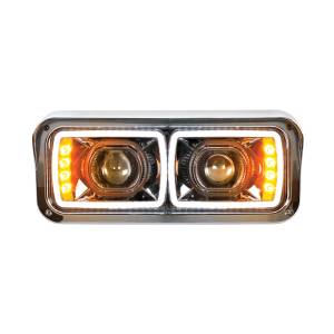 UNITED PACIFIC - 31156 - FARO DE PROYECCIÓN LED "BLACKOUT" DE ALTA POTENCIA CON SEÑAL DE GIRO LED Y BARRA DE LUCES DE POSICIÓN - CONDUCTOR