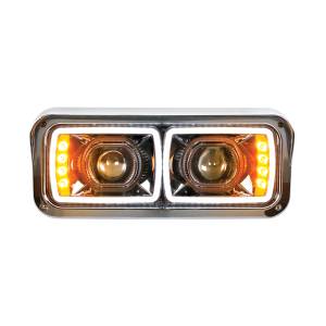UNITED PACIFIC - 31157 - FARO DE PROYECCIÓN LED "BLACKOUT" DE ALTA POTENCIA CON SEÑAL DE GIRO LED Y BARRA DE LUCES DE POSICIÓN - PASAJERO